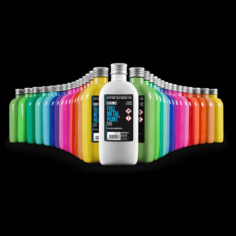 Grog Full Metal Paint 200ml in 19 Farben