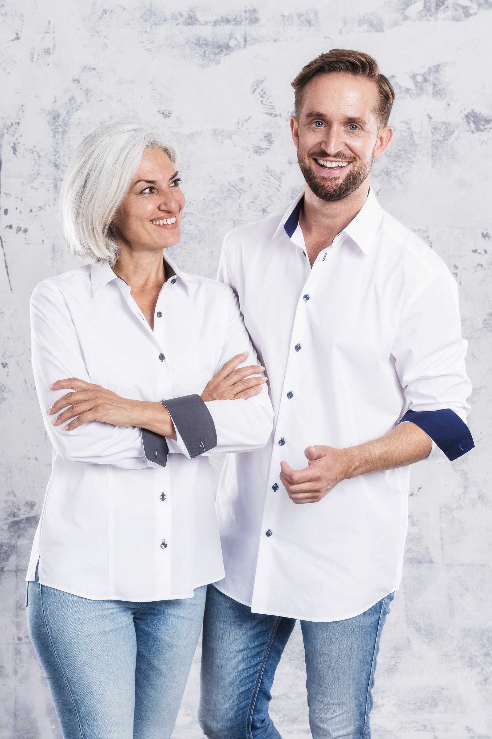 BUSINESS&CASUAL Bluse 1/1, kontrast, Damen Mood