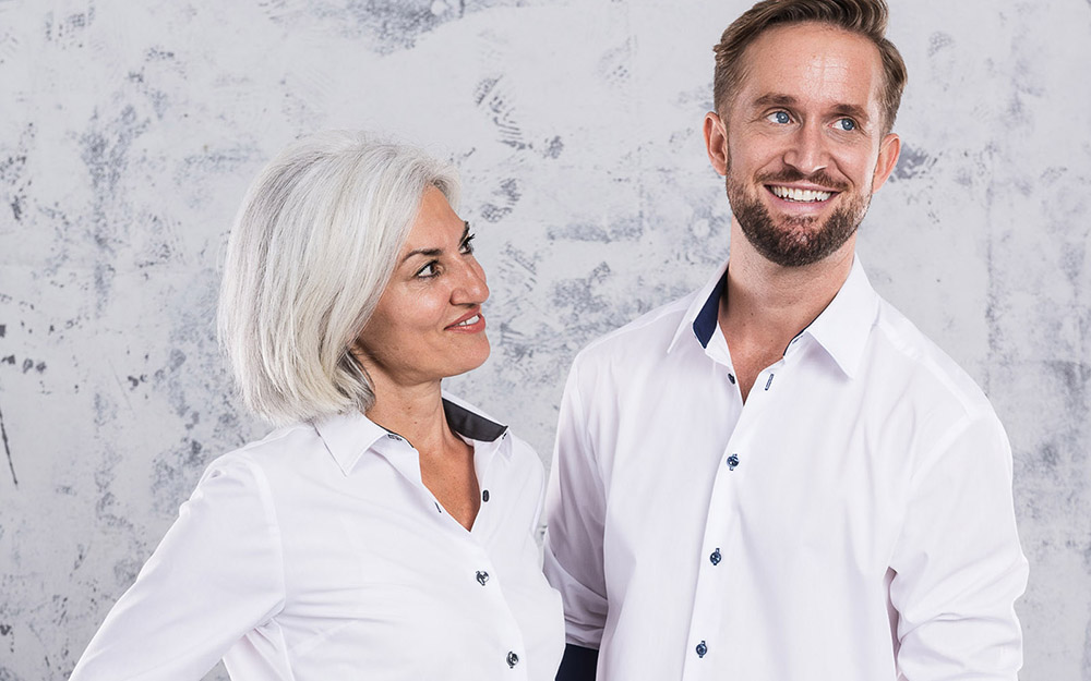 BUSINESS&CASUAL Hemd 1/1, kontrast, Herren Mood