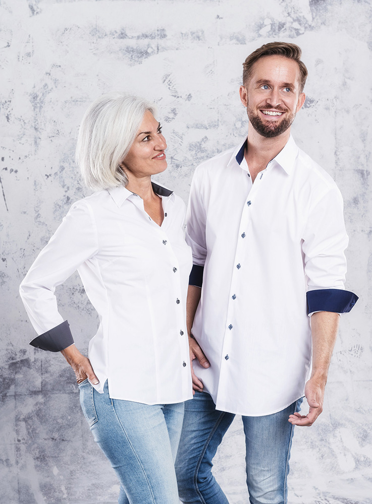 BUSINESS&CASUAL Hemd 1/1, kontrast, Herren Mood